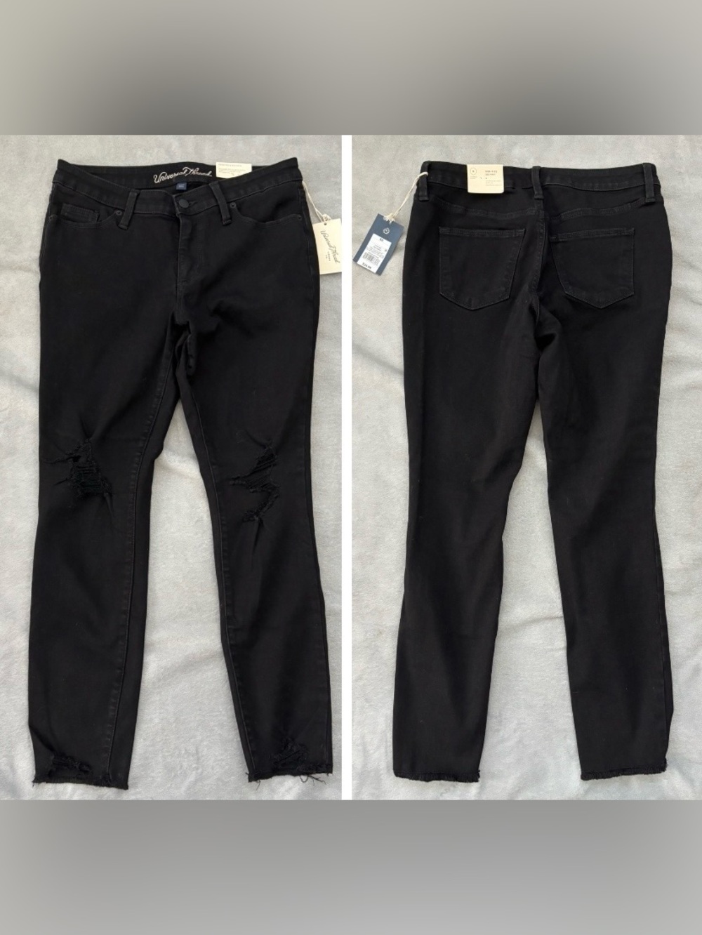 women’s Universal Thread NWT black distressed jeans - size 6 short